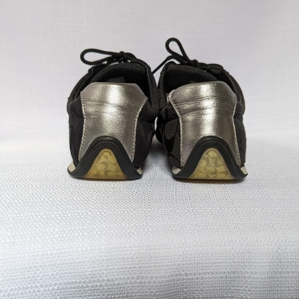 Black‎ Canvas and Suede Jayme Coach Sneakers